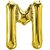 Lalantopparties Alphabets Balloon M Letter Balloon 16 inch Party Decoration,birthday,Gold Pack of 1