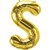 Lalantopparties Alphabets Balloon S Letter Balloon 16 inch Party Decoration,birthday,Gold Pack of 1