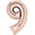 Lalantopparties Number foil balloon 16 inch 9 number party decoration,birthday,Rose Gold Pack of 1