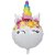 Lalantopparties Unicorn Head Foil Balloon Round shape 33 inch balloon decoration Multi pack of 1