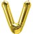 Lalantopparties Alphabets Balloon V Letter Balloon 16 inch Party Decoration,birthday,Gold Pack of 1
