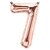 Lalantopparties Number foil balloon 32 inch 7 number party decoration,birthday,Rose Gold Pack of 1
