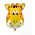 Lalantopparties Jungle theme Printed Large Giraffe Head Foil Balloon birthday, Multi Pack of 1