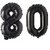 Lalantopparties Number foil balloon 16 inch 80 number party decoration,birthday,Black Pack of 1