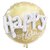 Lalantopparties 3D Happy Birthday Printed Foil Balloon Gold Round shape 26 inch Multi Pack of 1