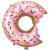 Lalantopparties 3D Donut shape Foil Balloon Pink 28 inch Balloon baby decoration, Pack of 1