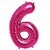 Lalantopparties Number foil balloon 16 inch 6 number party decoration,birthday,Pink Pack of 1