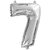 Lalantopparties Number foil balloon 32 inch 7 number party decoration,birthday,Silver Pack of 1