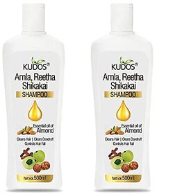 Kudos Amla, Reetha, Shikakai Shampoo (Pack of 2)