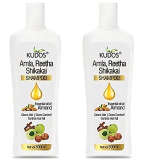 Kudos Amla, Reetha, Shikakai Shampoo (Pack of 2)