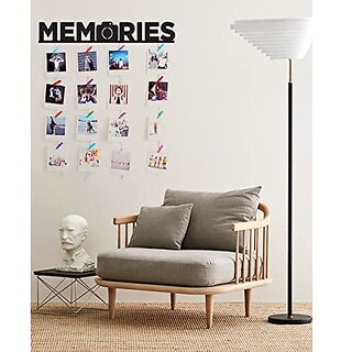 Khush Its Amazing Wood Memories Hanging Photo Display, DIY Picture Photo Frame Collage Set Includes Multi colour Clips