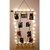 Khush Its Amazing Wood Cross 2 Stick Pine Hanging Photo Display, DIY Picture Photo Frame Collage Set Includes Multi colour Clips