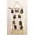 Khush Its Amazing Wood Cross 2 Stick Pine Hanging Photo Display, DIY Picture Photo Frame Collage Set Includes Multi colour Clips