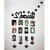 Khush Its Amazing Home Decor Wood Moments With Squre Heart Hanging Up down Hanging Photo Display, DIY Picture Photo Frame Collage Set Includes Multi colour Clips