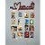 Khush Its Amazing Home Decor Wood Maroon Moments With LED Light Hanging Photo Display, DIY Picture Photo Frame Collage Set Includes Multi colour Clips