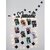 Khush Its Amazing Home Decor Wood Moments With Squre Heart Hanging Up down With LED Light Hanging Photo Display, DIY Picture Photo Frame Collage Set Includes Multi colour Clips