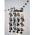 Khush Its Amazing Home Decor Wood Moments 4 Star With Squre Heart Hanging Up Down LED Light Hanging Photo Display, DIY Picture Photo Frame Collage Set Includes Multi colour Clips