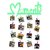 Khush Its Amazing Home Decor Wood Sea Green Moments Picture Photo Frame for Wall Decor Photos Artworks Prints Multi Pictures Organizer & Hanging Display Frames with Wood Clips