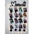 Khush Its Amazing Home Decor Wood Moments With Squre LED Light Hanging Photo Display, DIY Picture Photo Frame Collage Set Includes Multi colour Clips