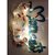 Khush Its Amazing Home Decor Wood Blue Moments With LED Light Hanging Photo Display, DIY Picture Photo Frame Collage Set Includes Multi colour Clips