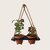 Khush Its Amazing Wood Hanging Planter Shelf Plant Hanger Decorative Flower Pot Rack with Rope Home Decor Hanging Planter ( 2 Pot Black Planter)