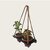 Khush Its Amazing Wood Hanging Planter Shelf Plant Hanger Decorative Flower Pot Rack with Rope Home Decor Hanging Planter ( 2 Pot Black Planter)