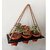 Khush Its Amazing Wood Hanging Planter Shelf Plant Hanger Decorative Flower Pot Rack with Rope Home Decor Hanging Planter ( 3 Pot Black Planter)