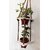 Khush Its Amazing Wood Hanging Planter Shelf Plant Hanger Decorative Flower Pot Rack with Rope Home Decor Hanging Planter (2 Tier Pot White)