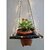 Khush Its Amazing Plant Macrame Hanger Shelf Indoor Hanging Planter Shelf Plant Hanger Shelf Boho Home Decor Cotton Rope(with LED Light) (Black)