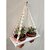 Khush Its Amazing Plant Macrame Hanger Shelf Indoor Hanging Planter Shelf Plant Hanger Shelf Boho Home Decor Cotton Rope (White)