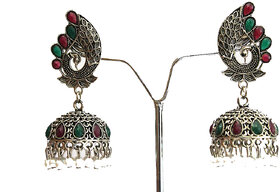 S L Gold Peacock Bhatt Design Earring E27