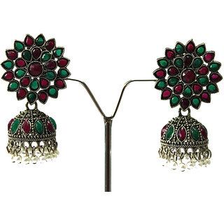 S L GOLD 1 Gram Micro Plated Bhavana Earring E14