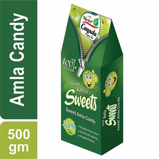 Herbal Canada Sweet Amla Candy Dried Dry (Indian Gooseberry) - 500g