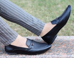 Shoeson Mens Black Formal Loafer