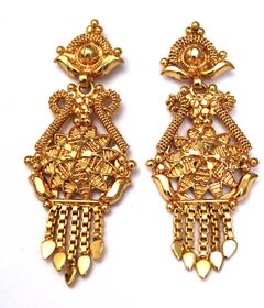 S L GOLD 1 Gram Micro Plated Flower Earring E6