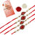LUCKY JEWELLERY Designer Combo Orange Color (Pack of 4) Rakshabandan Rakhee