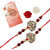 LUCKY JEWELLERY Designer Combo Maroon Color (Pack of 2) Rakshabandan Rakhee