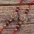 LUCKY JEWELLERY Designer Combo Maroon Color (Pack of 2) Rakshabandan Rakhee