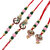 LUCKY JEWELLERY Designer Combo Multi Color (Pack of 4) Rakshabandan Rakhee