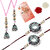 LUCKY JEWELLERY Designer Combo German Silver (Pack of 4) Rakshabandan Rakhee