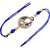 LUCKY JEWELLERY Designer Blue Color (Pack of 1) Rakshabandan Rakhee