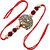 LUCKY JEWELLERY Designer Combo White Color (Pack of 4) Rakshabandan Rakhee