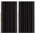Styletex Polyester Long Door Curtain Black Pack of 5 Pcs