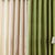 Styletex Polyester Long Door Curtain Green::Beige Pack of 2 Pcs