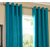 Styletex Polyester Long Door Curtain Blue Pack of 2 Pcs