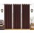 Styletex Polyester Long Door Curtain Brown Pack of 3 Pcs