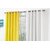 Styletex Polyester Door Curtain White::Yellow Pack of 2 Pcs