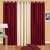 Styletex Polyester Door Curtain Maroon::Beige Pack of 3 Pcs