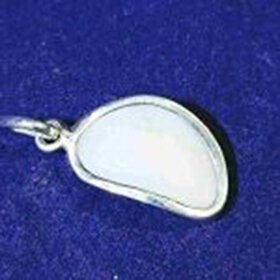 Rs Gemsexport White Shukra Mani Silver Plated Pendent With Certificate