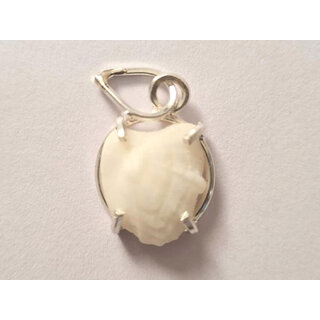 Rs Gemsexport White Machh Mani Silver Plated Pendent With Certificate